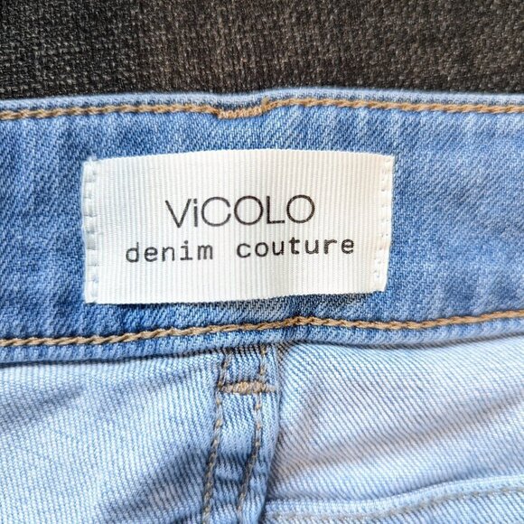 Vicolo Denim Couture Flare Jeans | Light Wash | Size Medium - Picture 3 of 11